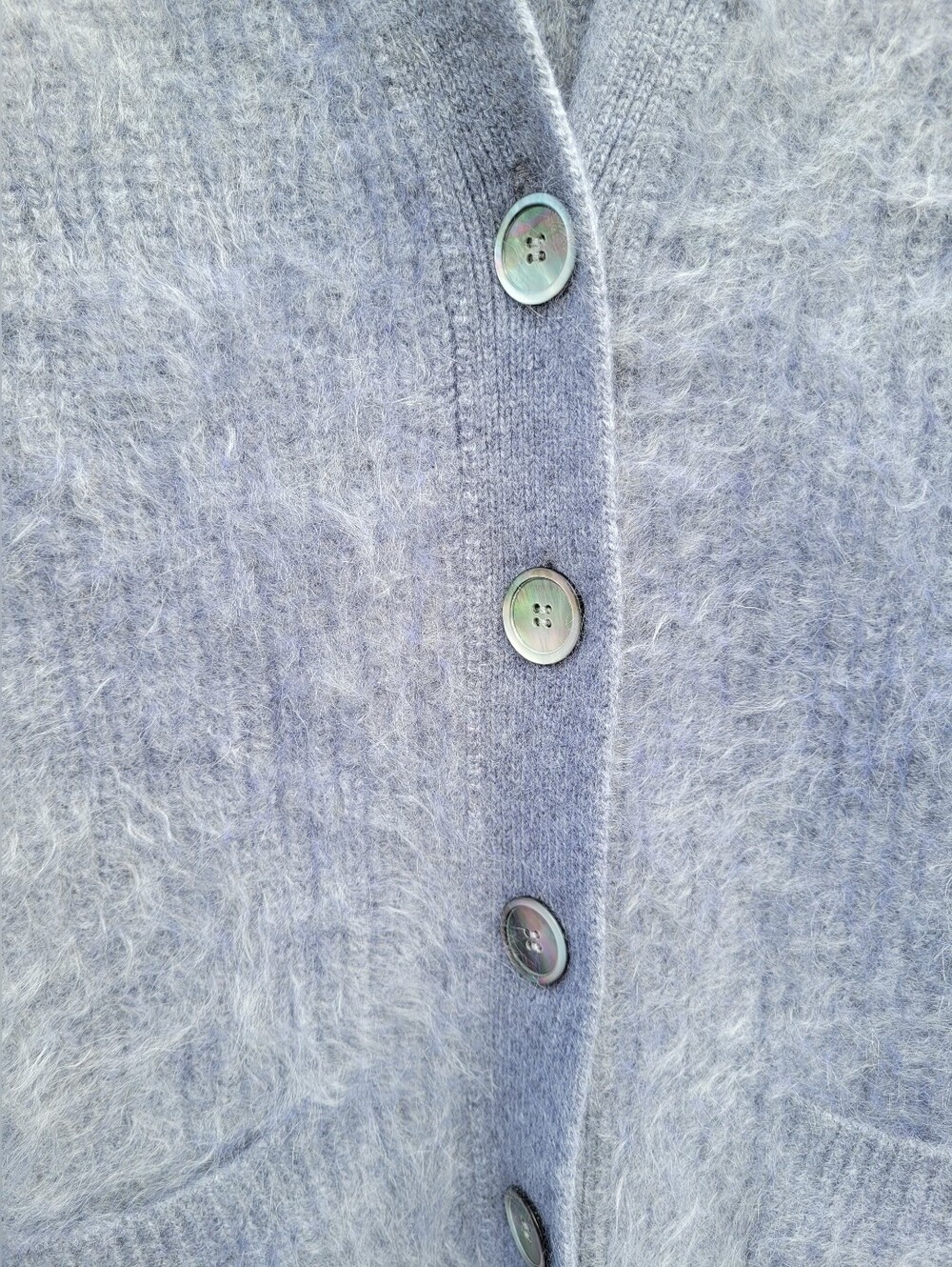 J. Crew 100% Brushed Cashmere Spring Street Oversized V-neck Cardigan, Gray - Picture 14 of 16